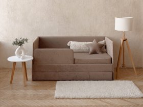 Диван-кровать Happy (капучино) в Ужанихе - uzhaniha.mebel-nsk.ru | фото