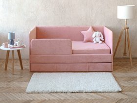 Диван-кровать Happy (коралловый) в Ужанихе - uzhaniha.mebel-nsk.ru | фото