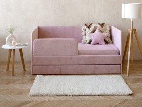 Диван-кровать Happy (розовый) в Ужанихе - uzhaniha.mebel-nsk.ru | фото