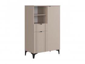 Комод 2 Рич (кашемир/фрапучино матовый/черный) в Ужанихе - uzhaniha.mebel-nsk.ru | фото