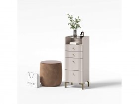 Комод 4 ящика КМ2 Одетта (дуб эндгрей/меланж) в Ужанихе - uzhaniha.mebel-nsk.ru | фото