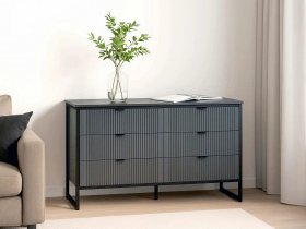 Комод 6 ящиков Нора (металл бруклин/графит) в Ужанихе - uzhaniha.mebel-nsk.ru | фото
