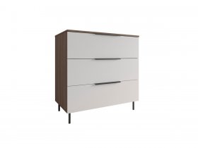 Комод 900 Роза (орех франклин карамельный/бежевый скин) в Ужанихе - uzhaniha.mebel-nsk.ru | фото