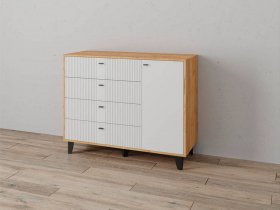 Комод «Катрин-13» (дуб крафт золотой/карбон фарфор) в Ужанихе - uzhaniha.mebel-nsk.ru | фото