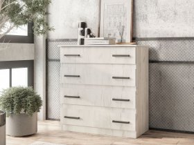 Комод Стандарт-6 NEW (дуб крафт белый) в Ужанихе - uzhaniha.mebel-nsk.ru | фото