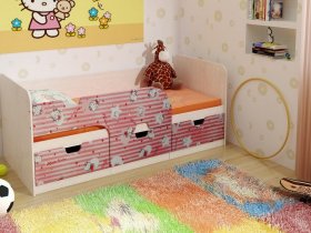 Кровать детская с ящиками 1,86 Минима Hello Kitty в Ужанихе - uzhaniha.mebel-nsk.ru | фото