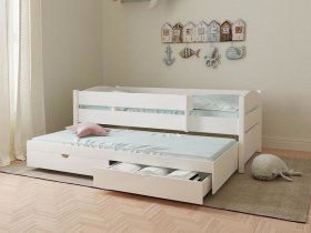 Кровать двухуровневая с ящиками «Лапландия» в Ужанихе - uzhaniha.mebel-nsk.ru | фото