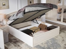 Кровать двуспальная 1,6 м Венеция КРМП-160 с подъемным механизмом в Ужанихе - uzhaniha.mebel-nsk.ru | фото