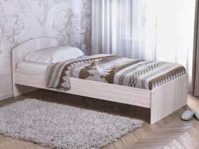 Кровать односпальная 80 с низкой спинкой (ясень шимо светлый) в Ужанихе - uzhaniha.mebel-nsk.ru | фото