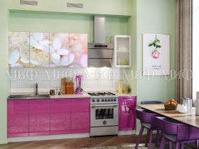 Кухонный гарнитур Вишневый цвет в Ужанихе - uzhaniha.mebel-nsk.ru | фото