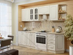 Модульная кухня Классика-1 (дуб молочный) в Ужанихе - uzhaniha.mebel-nsk.ru | фото