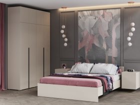 Модульная спальня Айри (кашемир) в Ужанихе - uzhaniha.mebel-nsk.ru | фото