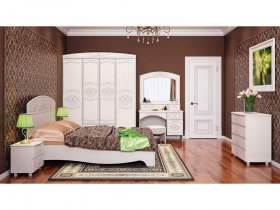 Модульная спальня Каролина в Ужанихе - uzhaniha.mebel-nsk.ru | фото