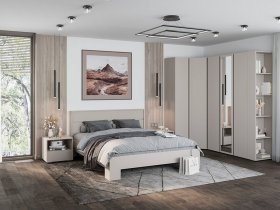 Модульная спальня Люмо (кашемир) в Ужанихе - uzhaniha.mebel-nsk.ru | фото