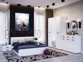 Модульная спальня Нэнси NEW в Ужанихе - uzhaniha.mebel-nsk.ru | фото