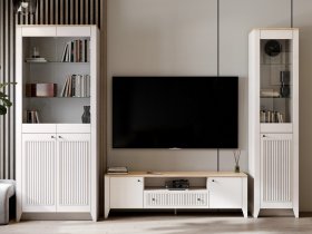 Модульная стенка Валенсия в Ужанихе - uzhaniha.mebel-nsk.ru | фото