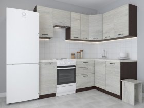 Модульная угловая кухня 1,4м*2,1м Лада (пикард) в Ужанихе - uzhaniha.mebel-nsk.ru | фото