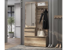 Прихожая ПР-04 Энигма (венге/дуб каньон) в Ужанихе - uzhaniha.mebel-nsk.ru | фото