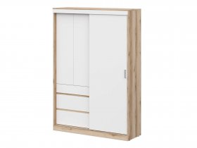 Шкаф-купе (1,5м) Брауни (дуб делано/белый) в Ужанихе - uzhaniha.mebel-nsk.ru | фото