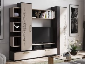 Стенка «Дакота» (венге/дуб молочный) в Ужанихе - uzhaniha.mebel-nsk.ru | фото