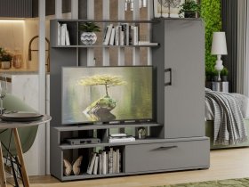 Стенка «Сиена» (графит серый) в Ужанихе - uzhaniha.mebel-nsk.ru | фото