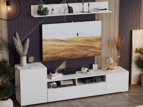 Стенка «Сильвия» (белый ясень) в Ужанихе - uzhaniha.mebel-nsk.ru | фото