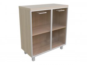 Тумба 2 двери со стеклом (бронза) Президент-ПРО Пр502 в Ужанихе - uzhaniha.mebel-nsk.ru | фото