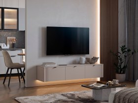 Тумба 2 Рич (кашемир/фрапучино матовый/черный) в Ужанихе - uzhaniha.mebel-nsk.ru | фото