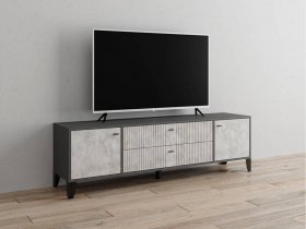 Тумба под ТВ Парус-10 (графит/мальта) в Ужанихе - uzhaniha.mebel-nsk.ru | фото